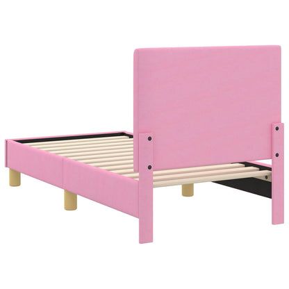 Struttura letto per bambini con testata Rosa 70 x 140 cm | homemem39