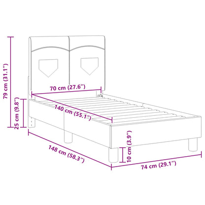 Struttura letto per bambini con testata Rosa 70 x 140 cm | homemem39