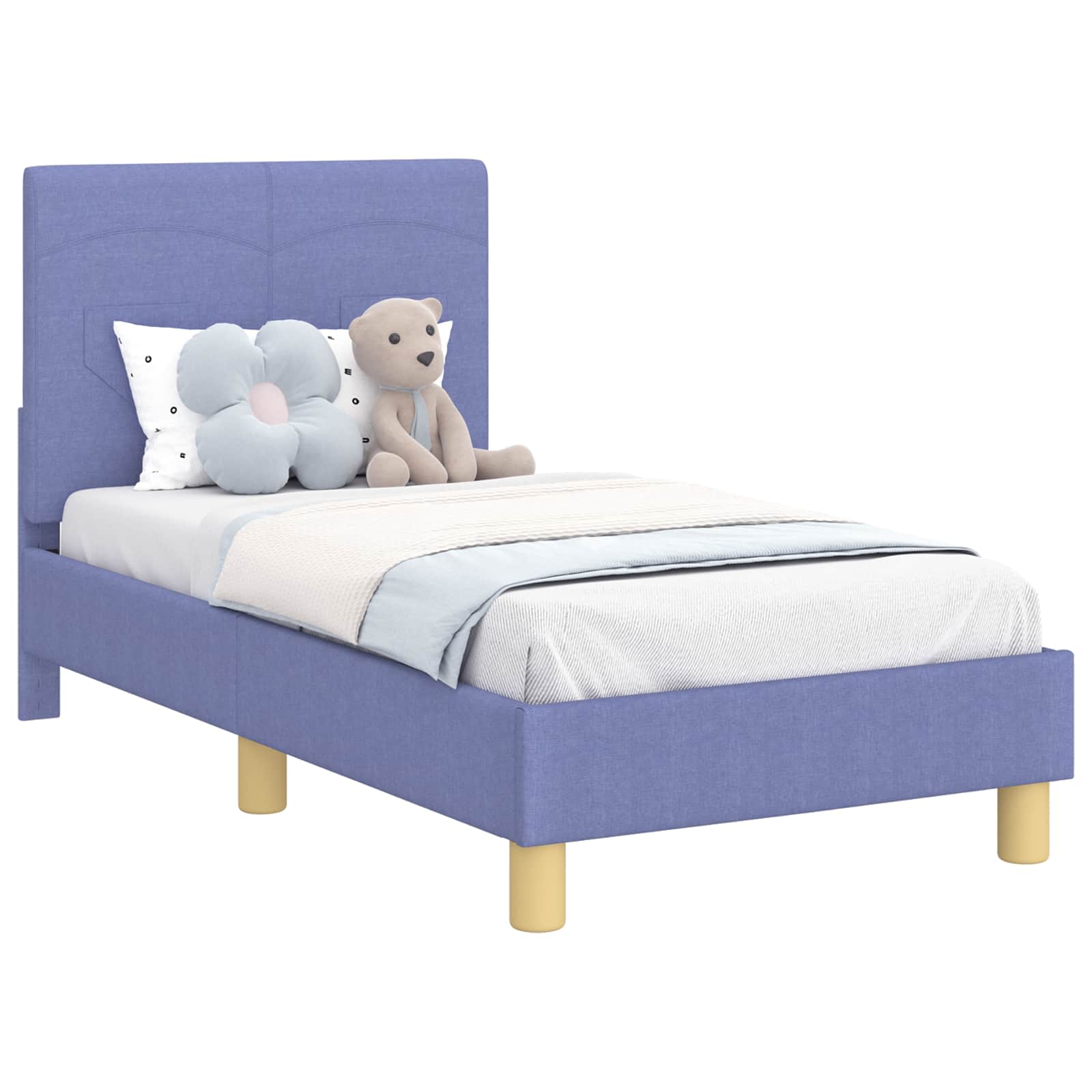 Struttura letto per bambini con testata Blu jeans 70 x 140 cm | homemem39