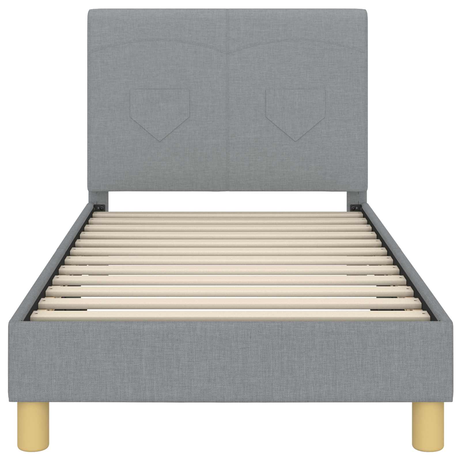 Struttura letto bambini con testata Grigio chiaro 80 x 160 cm | homemem39