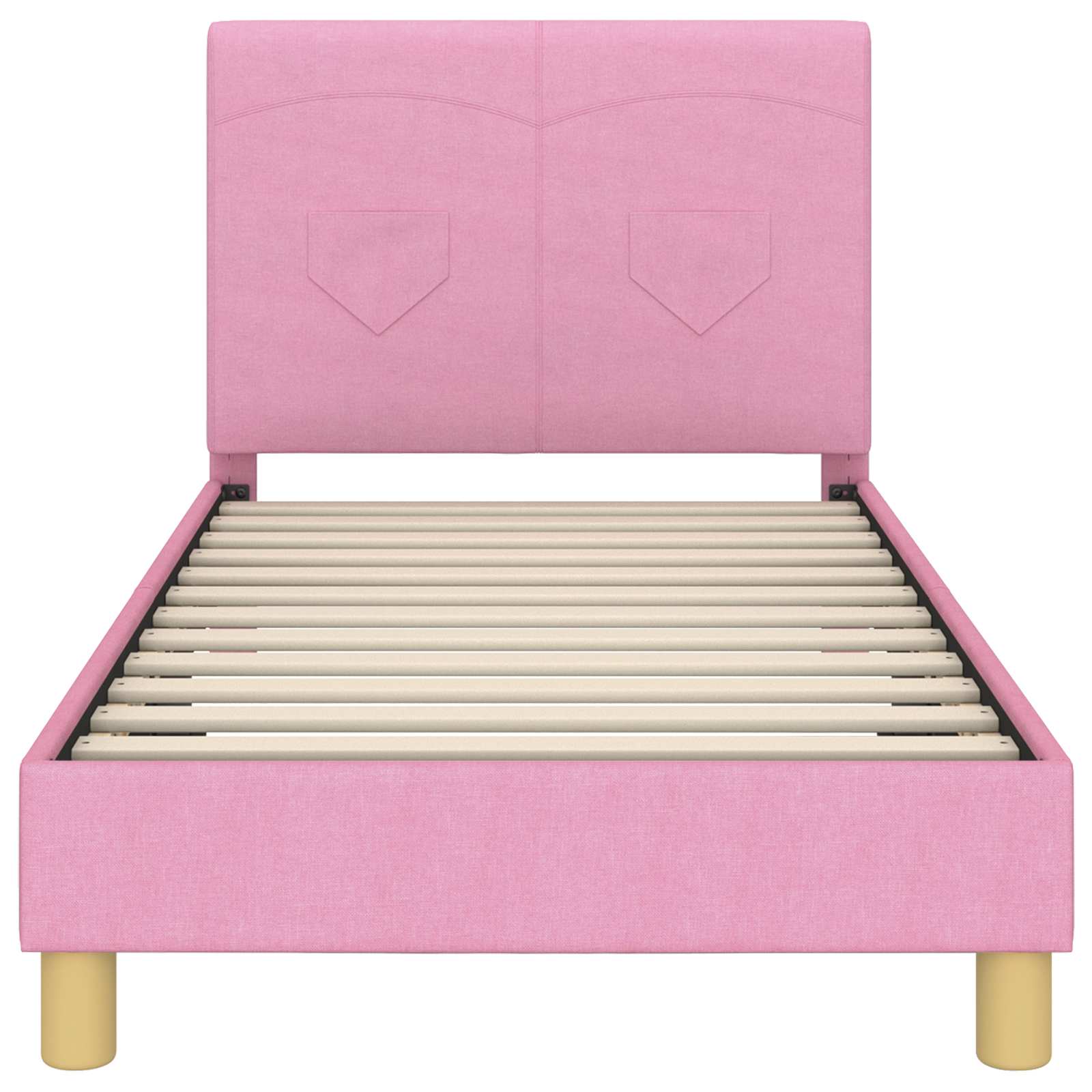 Struttura letto bambini con testata Rosa 80 x 160 cm Tessuto | homemem39