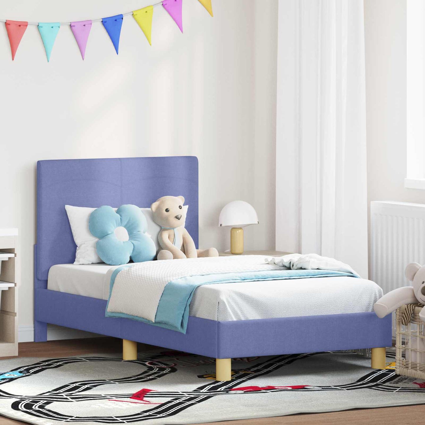 Struttura letto bambini con testata Blu jeans 80 x 160 cm | homemem39