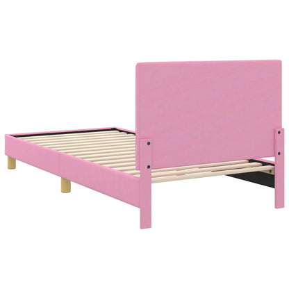 Struttura letto bambini con testata Rosa 80 x 200 cm Tessuto | homemem39
