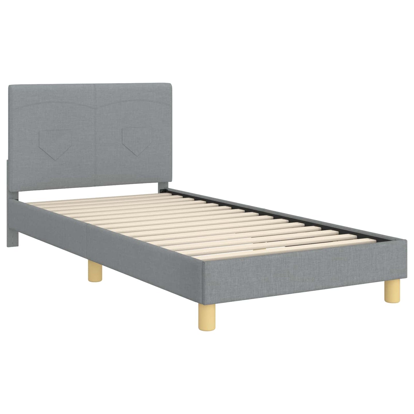 Struttura letto bambini con testata Grigio chiaro 90 x 190 cm | homemem39