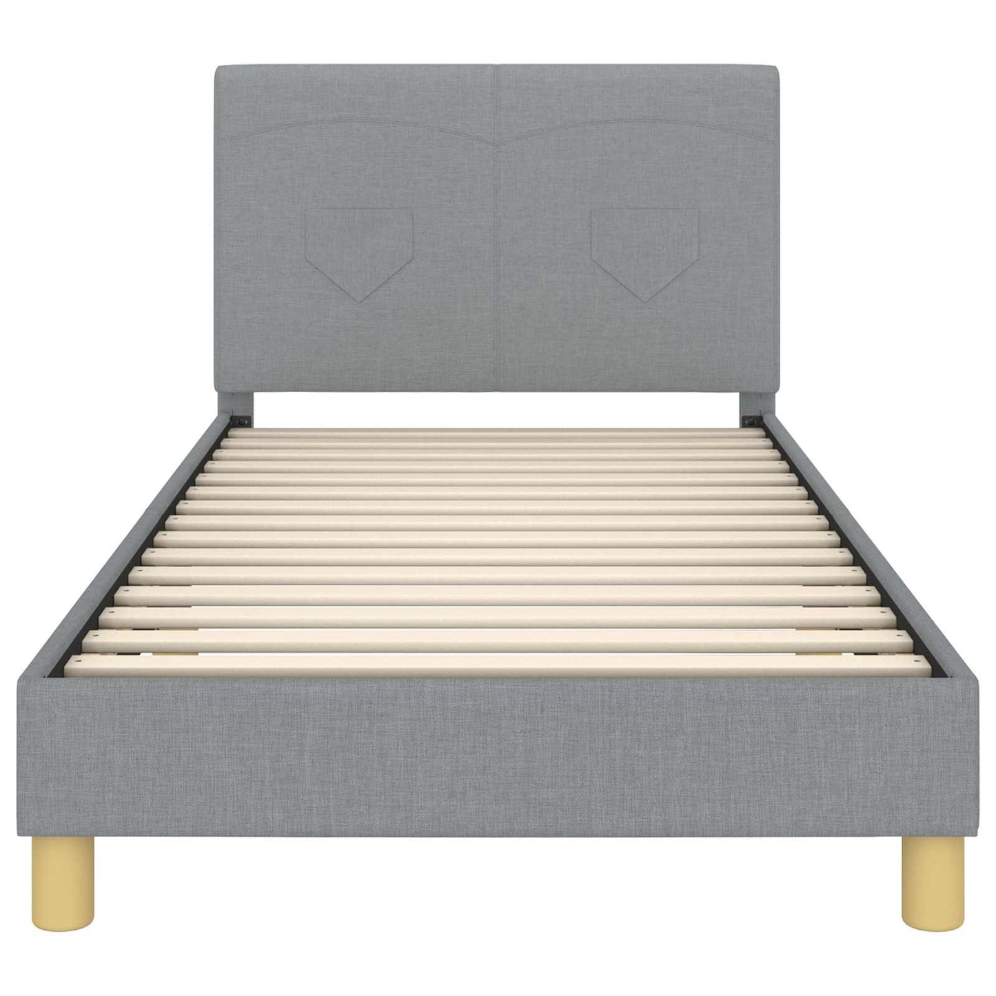 Struttura letto bambini con testata Grigio chiaro 90 x 190 cm | homemem39