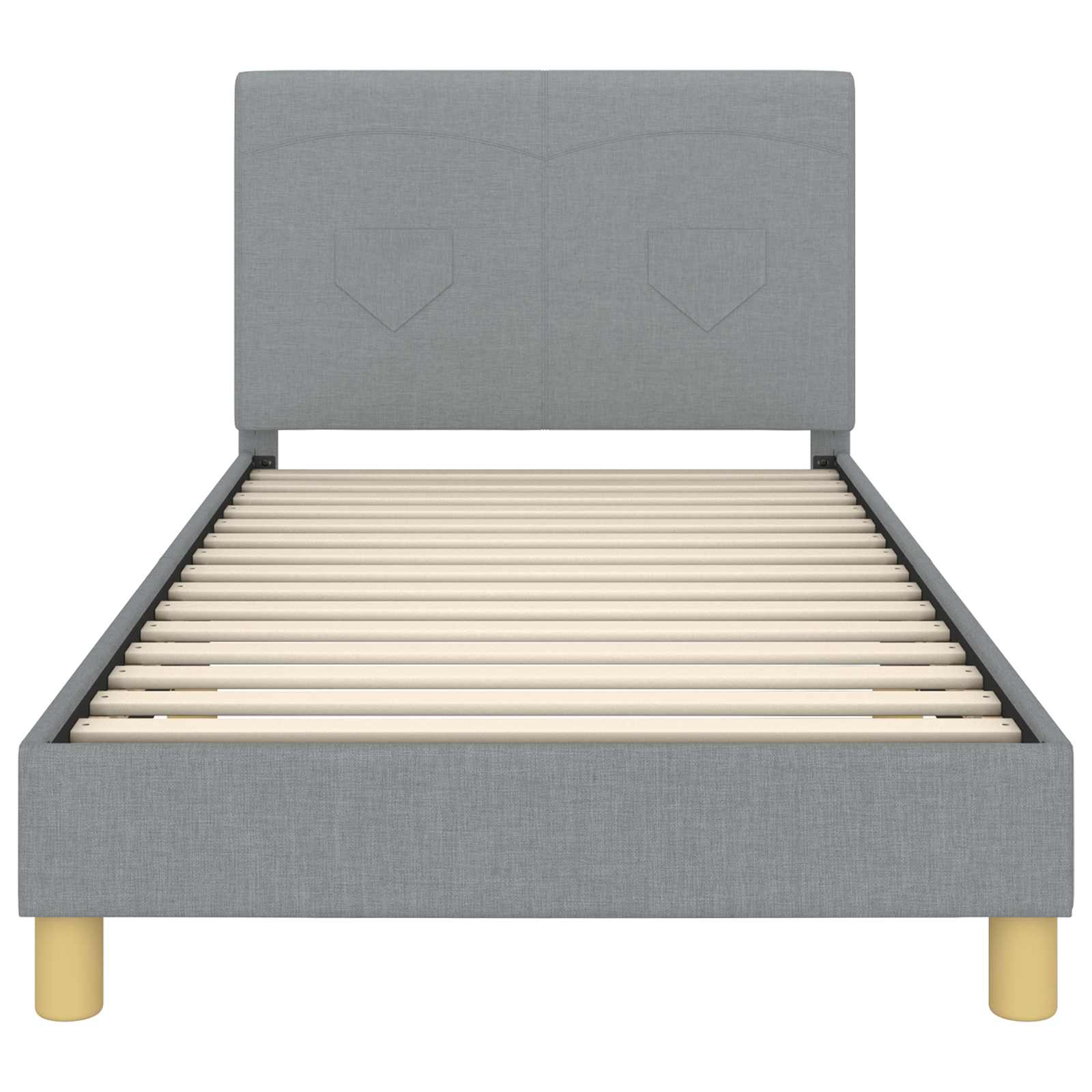 Struttura letto bambini con testata Grigio chiaro 90 x 190 cm | homemem39