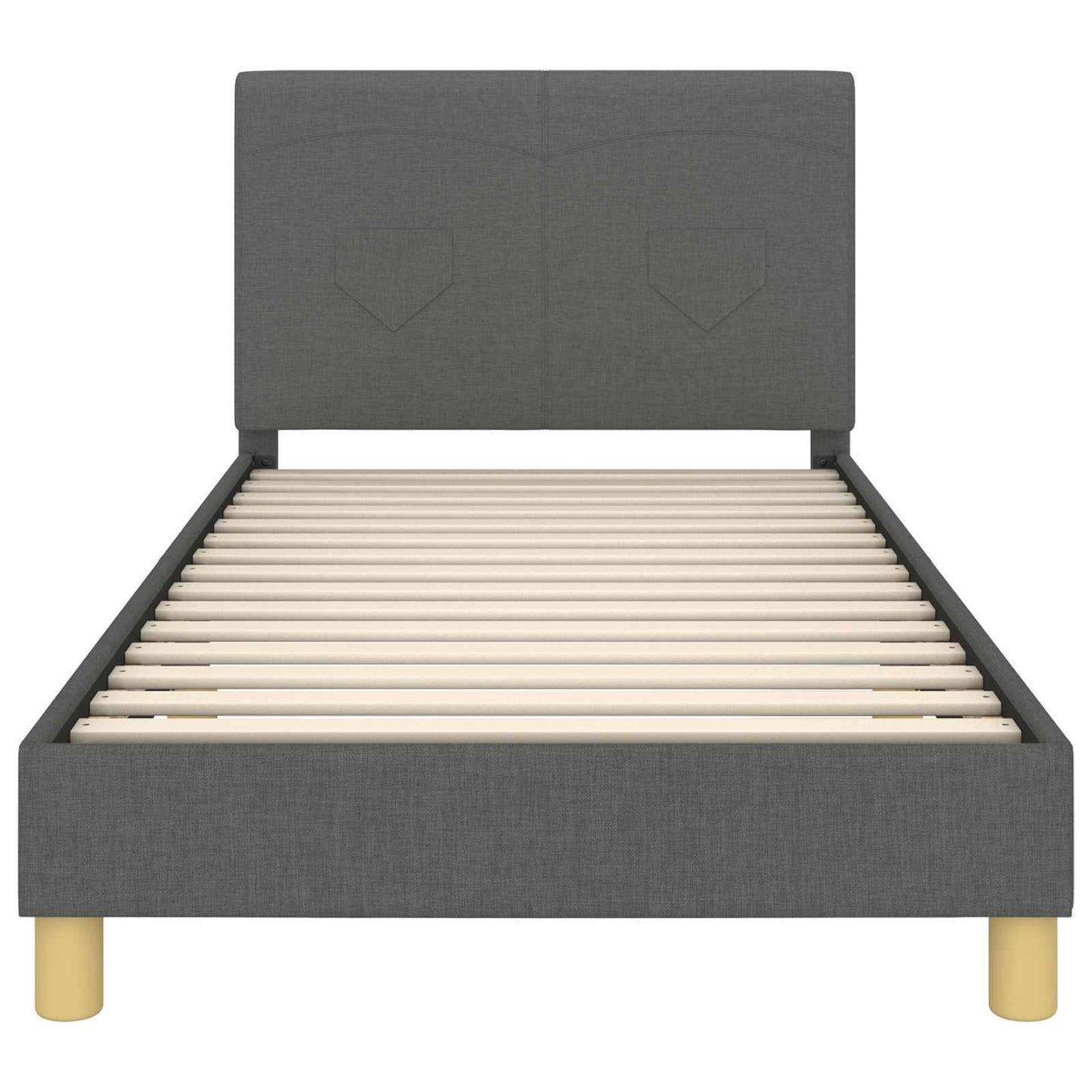 Struttura letto bambini con testata Grigio scuro 90 x 190 cm | homemem39
