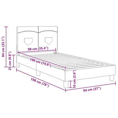 Struttura letto bambini con testata Blu jeans 90 x 190 cm | homemem39
