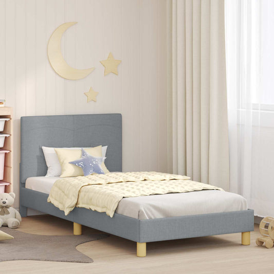 Struttura letto bambini con testata Grigio chiaro 90 x 200 cm | homemem39