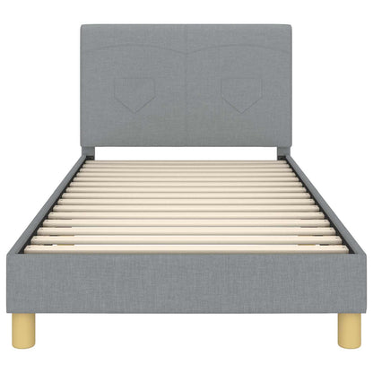 Struttura letto bambini con testata Grigio chiaro 90 x 200 cm | homemem39