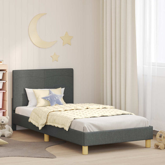 Struttura letto bambini con testata Grigio scuro 90 x 200 cm | homemem39