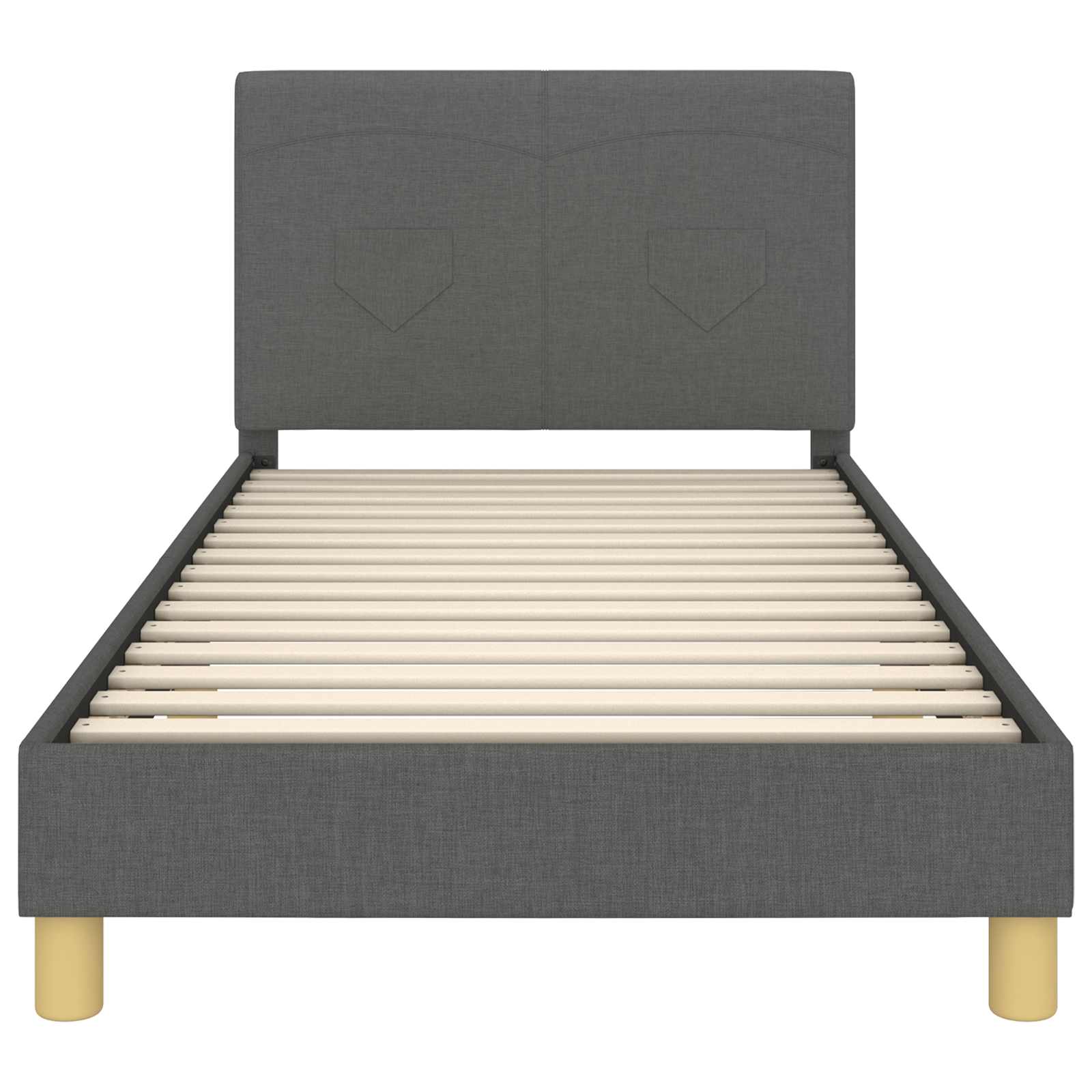 Struttura letto bambini con testata Grigio scuro 90 x 200 cm | homemem39