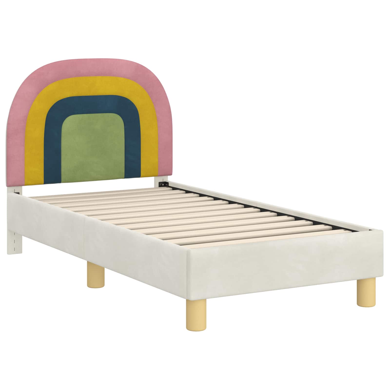 Struttura letto per bambini con testata Crema 70 x 140 cm | homemem39