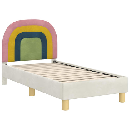 Struttura letto per bambini con testata Crema 70 x 140 cm | homemem39