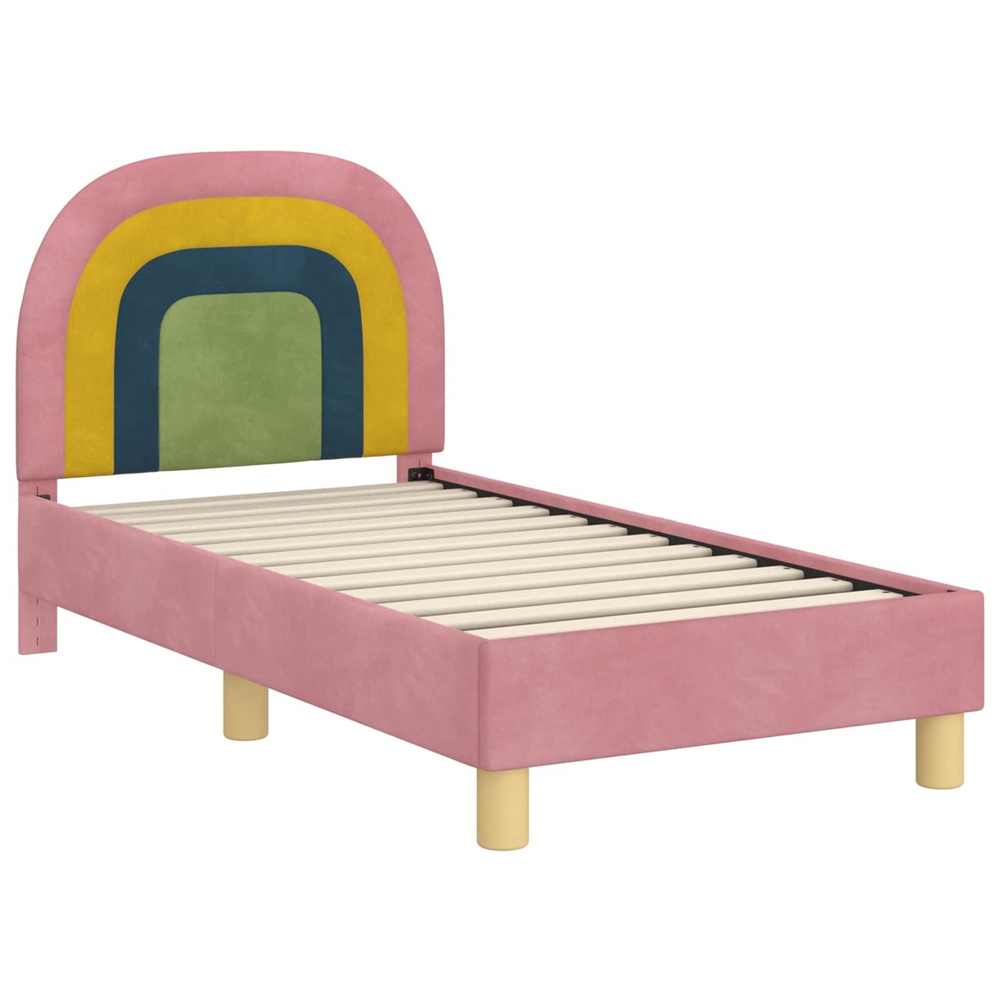 Struttura letto per bambini con testata Rosa 70 x 140 cm | homemem39