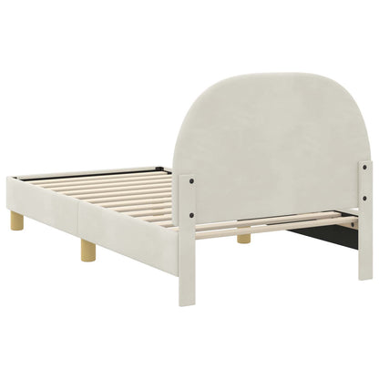 Struttura letto bambini con testata Crema 80 x 160 cm Velluto | homemem39