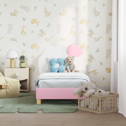 Struttura letto per bambini con testata Rosa 70 x 140 cm PU