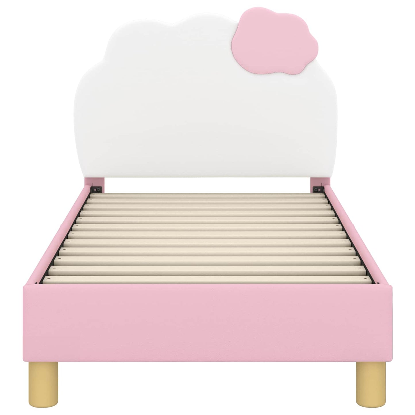 Struttura letto per bambini con testata Rosa 70 x 140 cm PU | homemem39