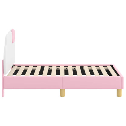 Struttura letto per bambini con testata Rosa 70 x 140 cm PU