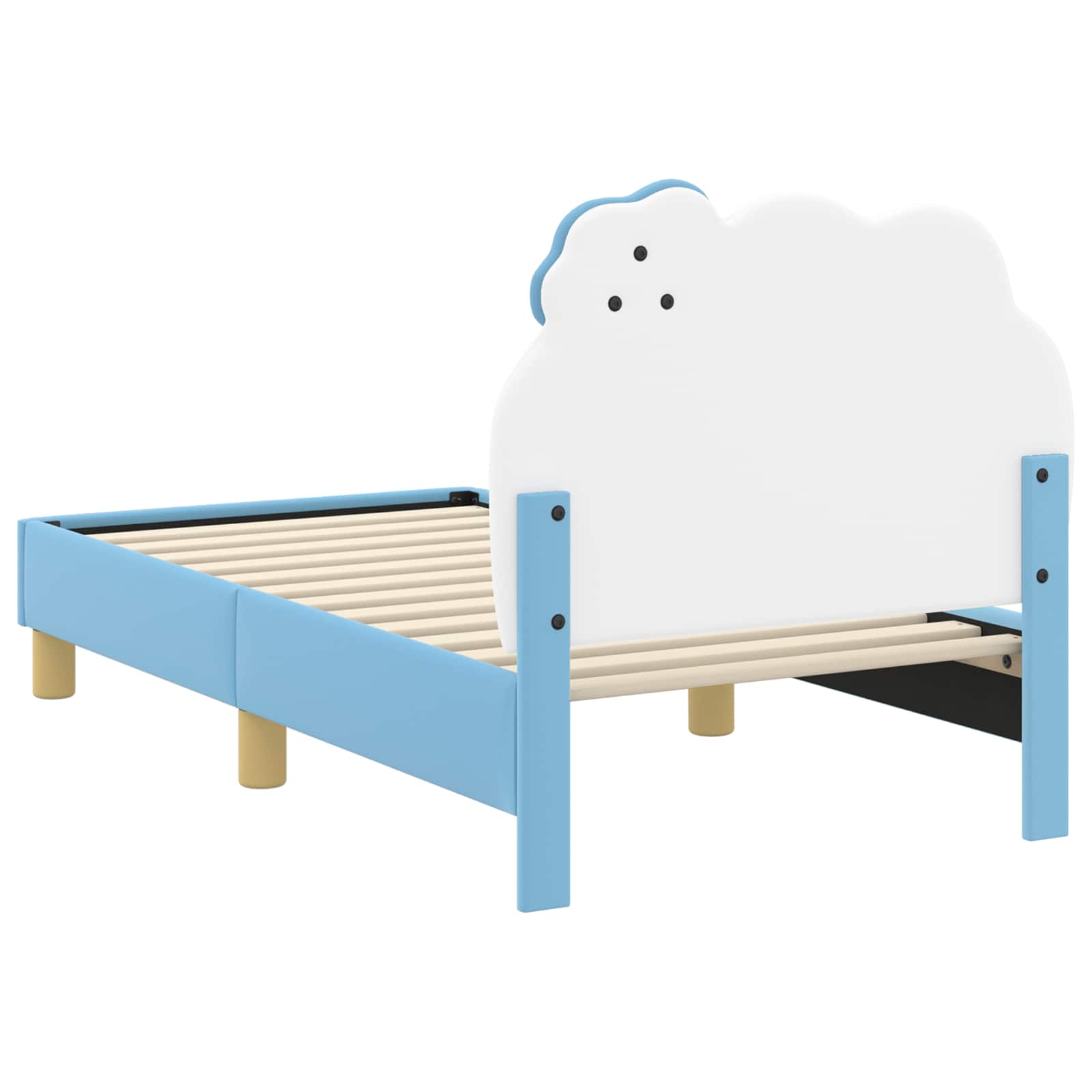 Struttura letto per bambini con testata Blu 70 x 140 cm PU | homemem39