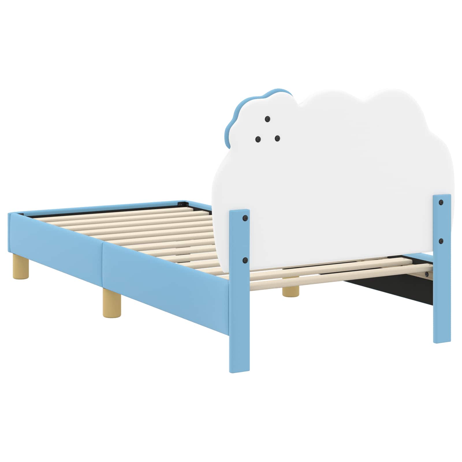Struttura letto bambini con testata Blu 80 x 160 cm PU | homemem39