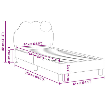 Struttura letto bambini con testata Blu 80 x 160 cm PU | homemem39