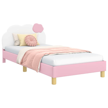 Struttura letto bambini con testata Rosa 80 x 200 cm PU | homemem39