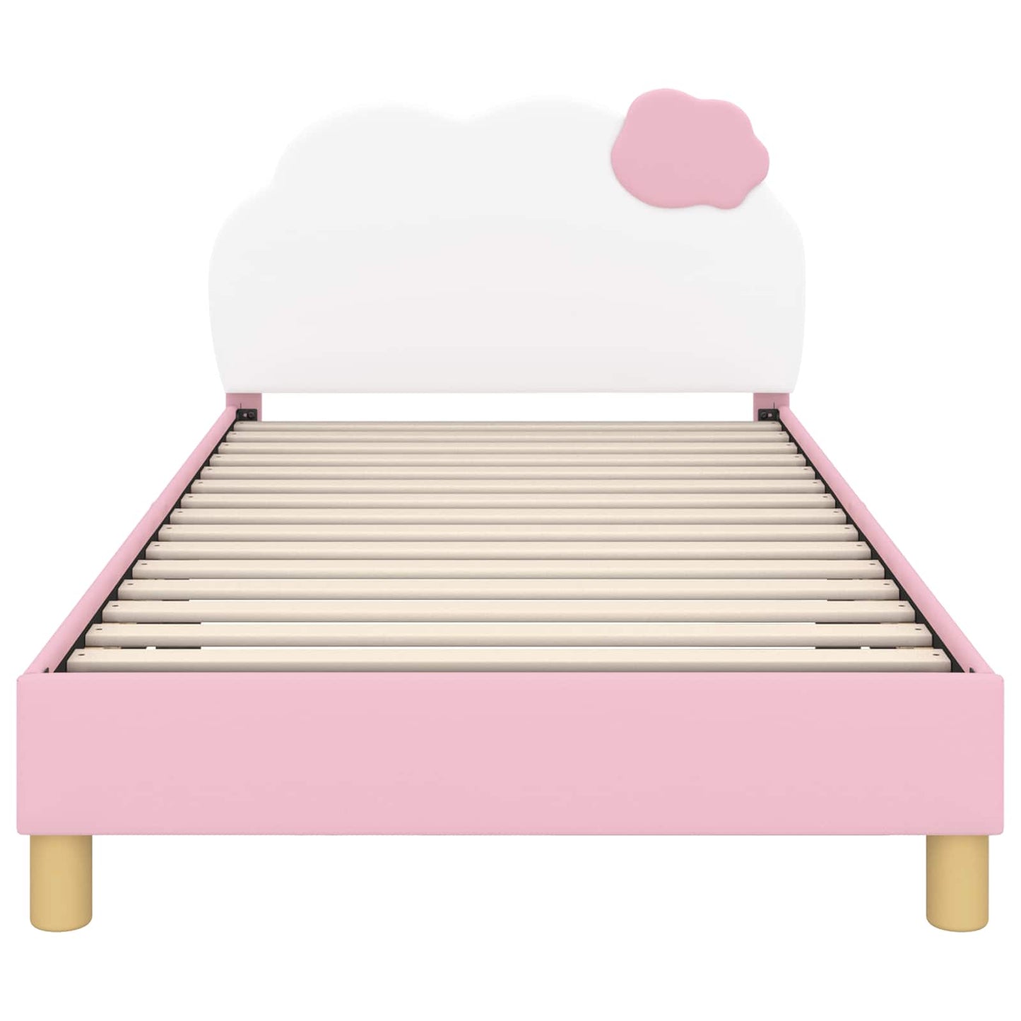 Struttura letto bambini con testata Rosa 80 x 200 cm PU | homemem39