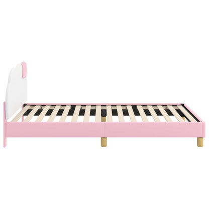 Struttura letto bambini con testata Rosa 80 x 200 cm PU | homemem39