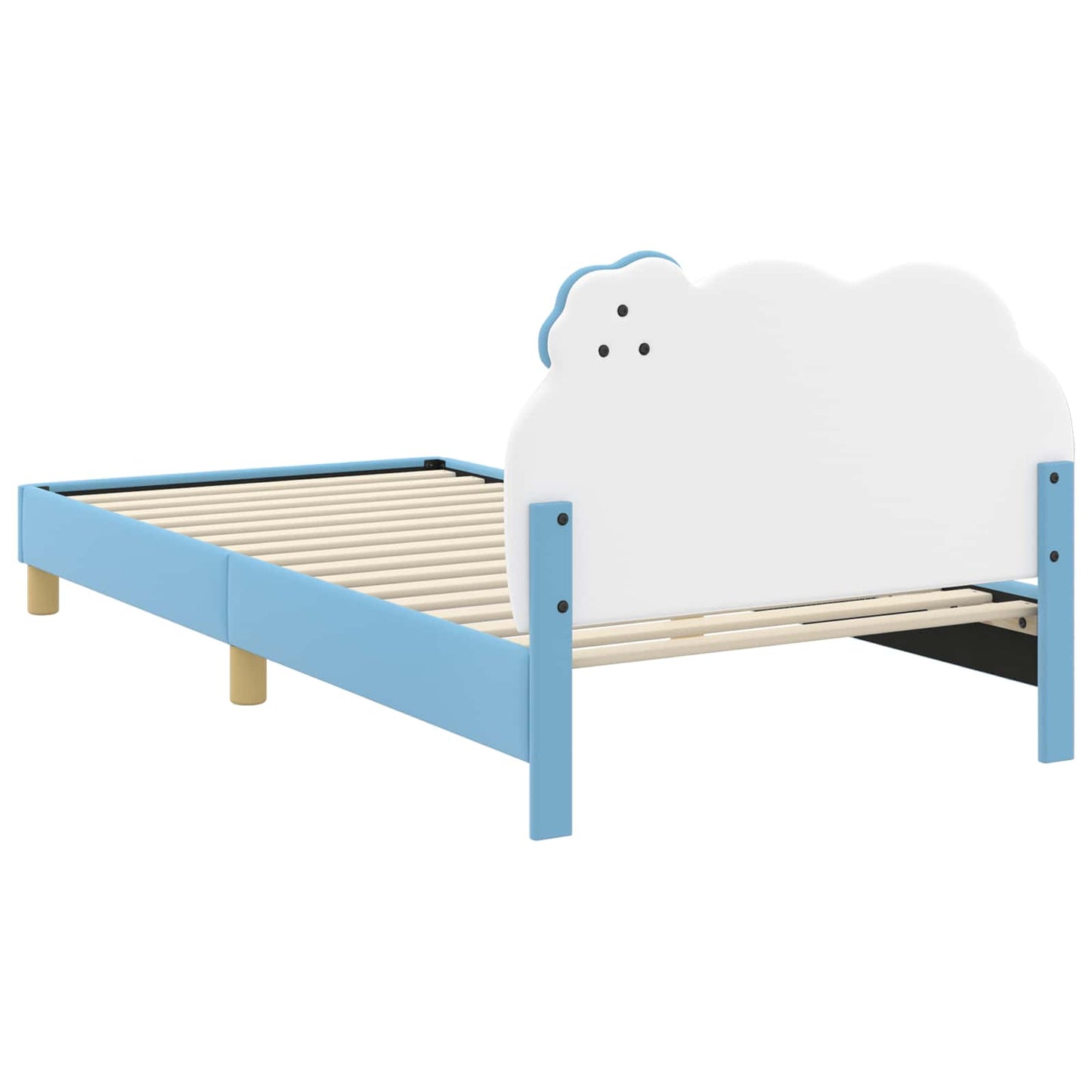 Struttura letto bambini con testata Blu 80 x 200 cm PU | homemem39