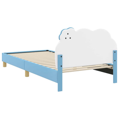 Struttura letto bambini con testata Blu 80 x 200 cm PU | homemem39
