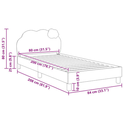 Struttura letto bambini con testata Blu 80 x 200 cm PU | homemem39