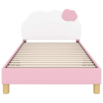 Struttura letto bambini con testata Rosa 90 x 190 cm PU | homemem39
