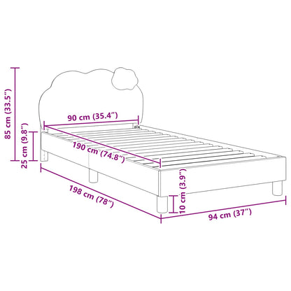Struttura letto bambini con testata Blu 90 x 190 cm PU | homemem39