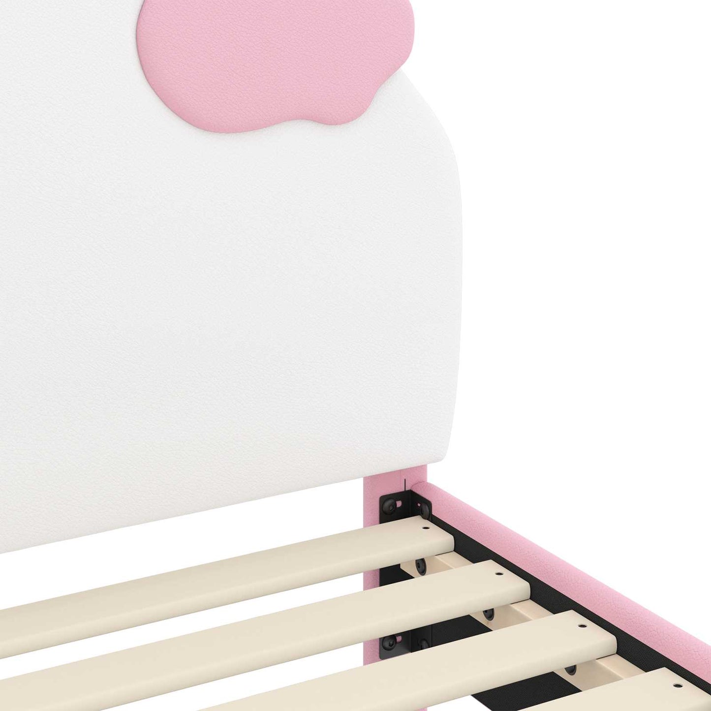 Struttura letto bambini con testata Rosa 90 x 200 cm PU | homemem39