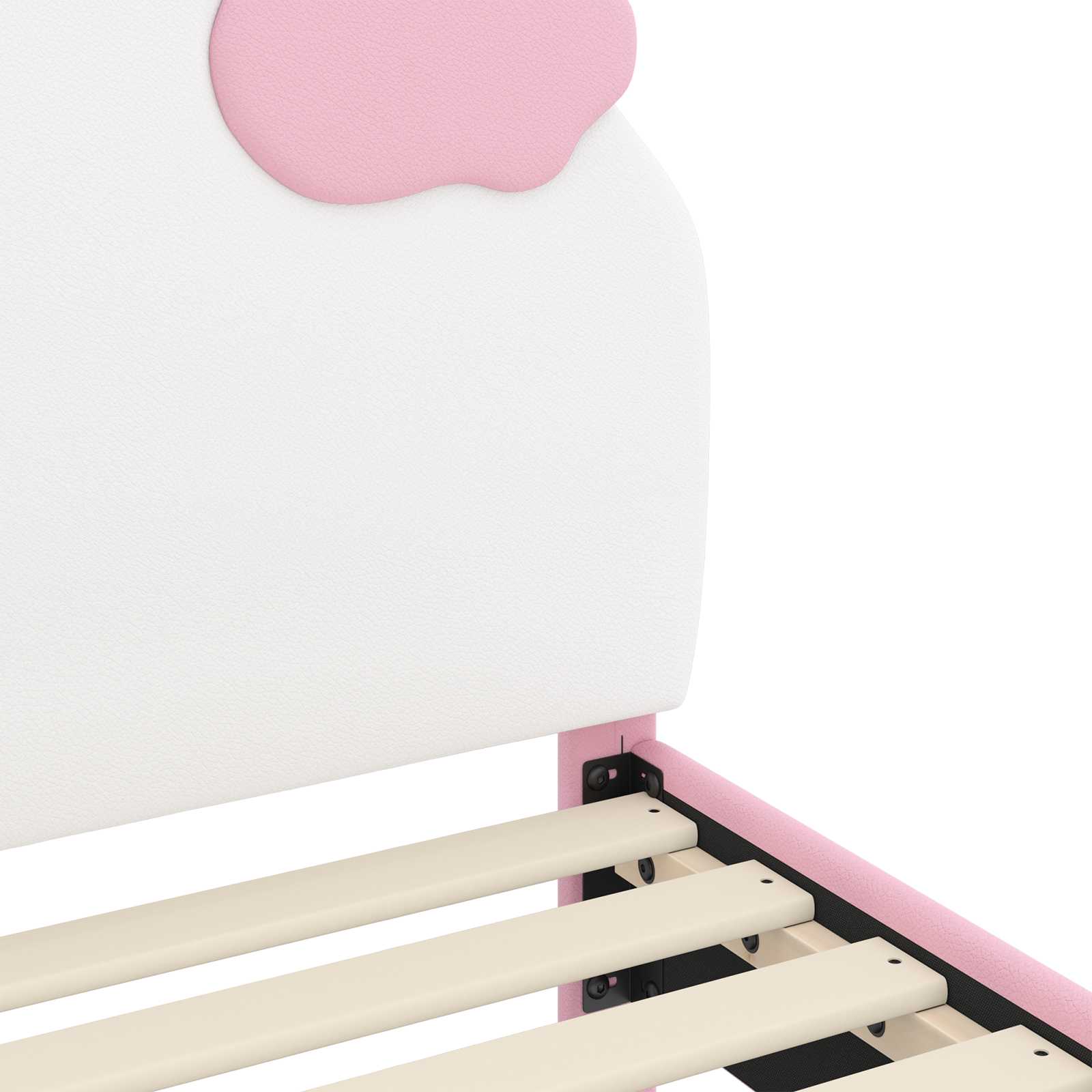 Struttura letto bambini con testata Rosa 90 x 200 cm PU | homemem39