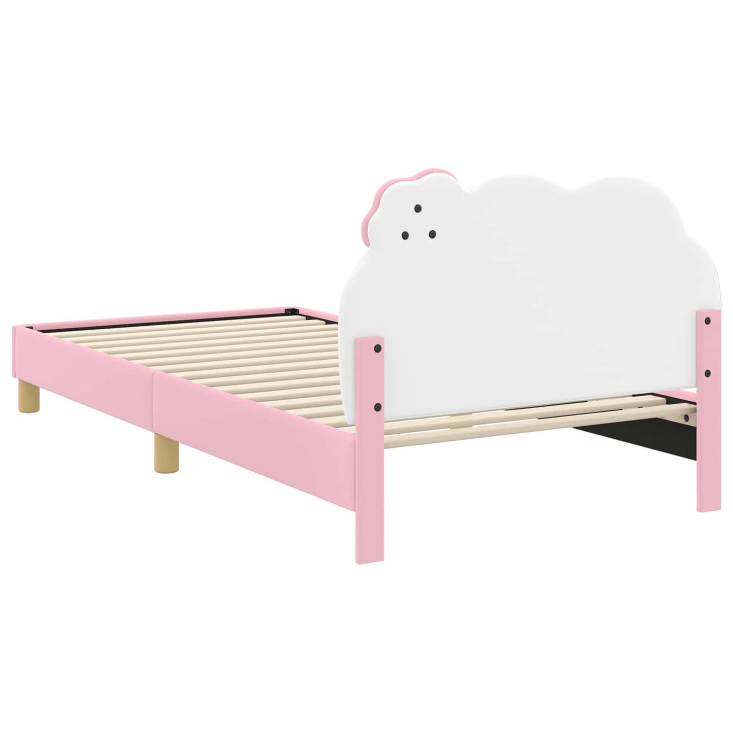 Struttura letto bambini con testata Rosa 90 x 200 cm PU | homemem39