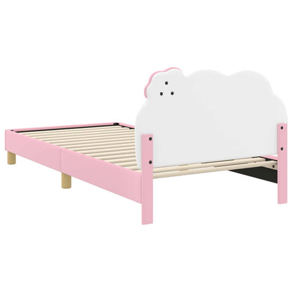 Struttura letto bambini con testata Rosa 90 x 200 cm PU | homemem39