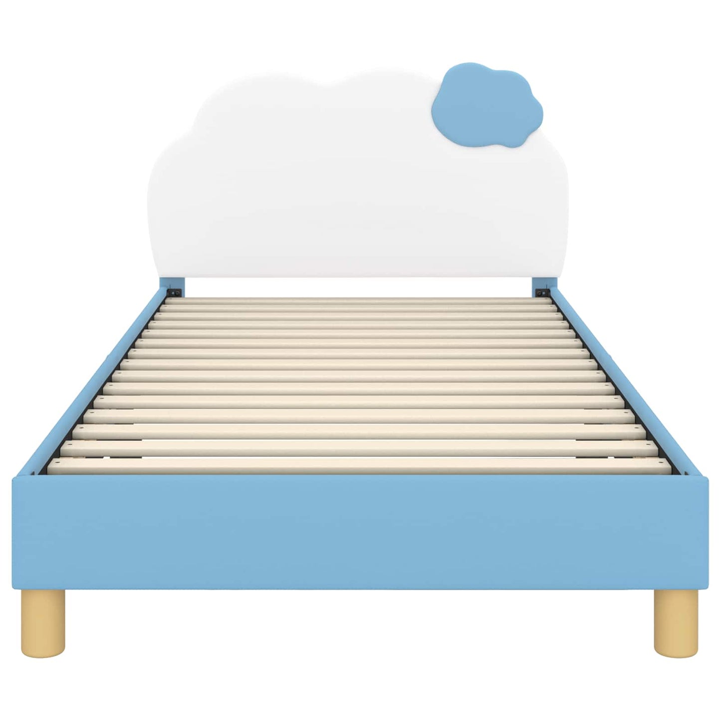 Struttura letto bambini con testata Blu 90 x 200 cm PU | homemem39