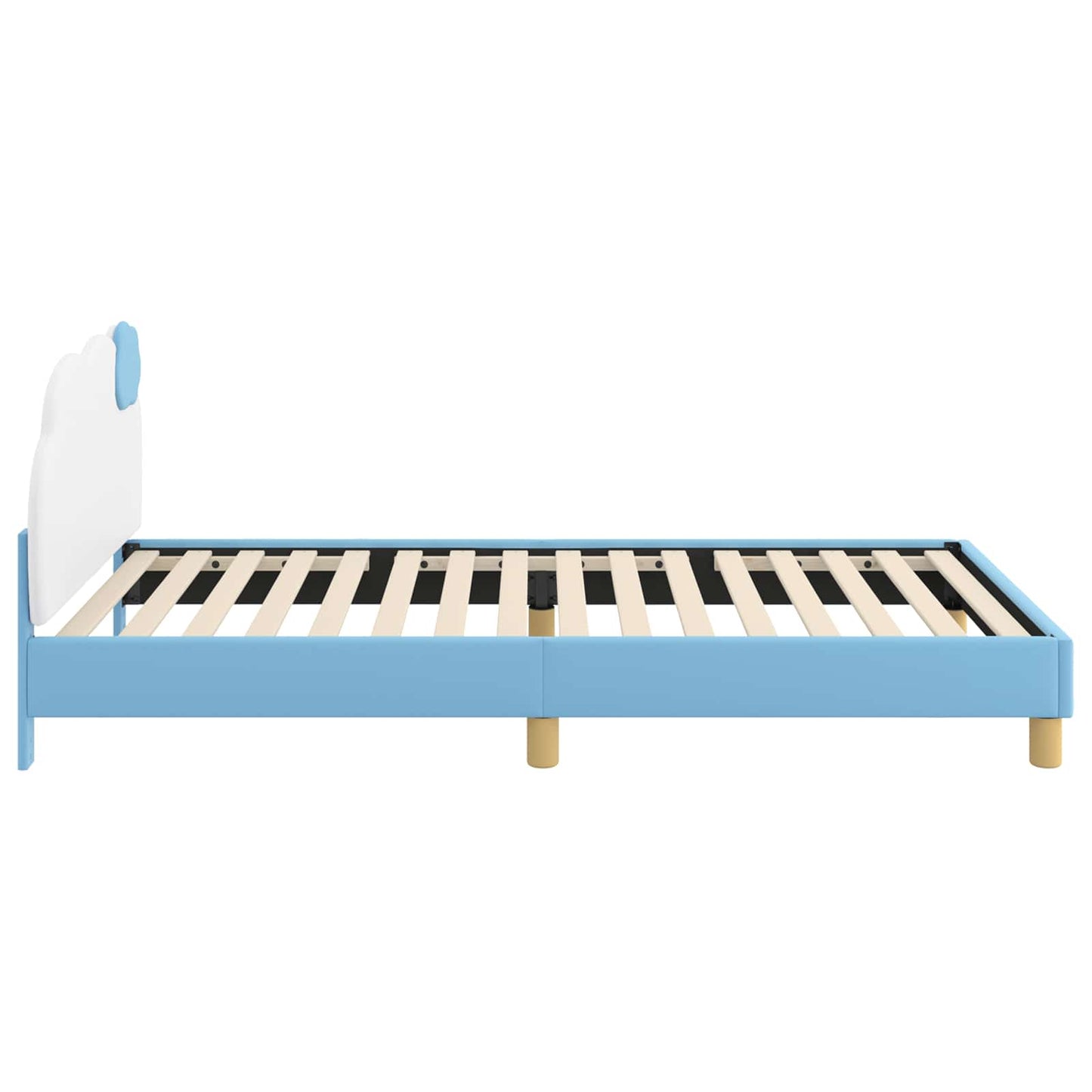 Struttura letto bambini con testata Blu 90 x 200 cm PU | homemem39