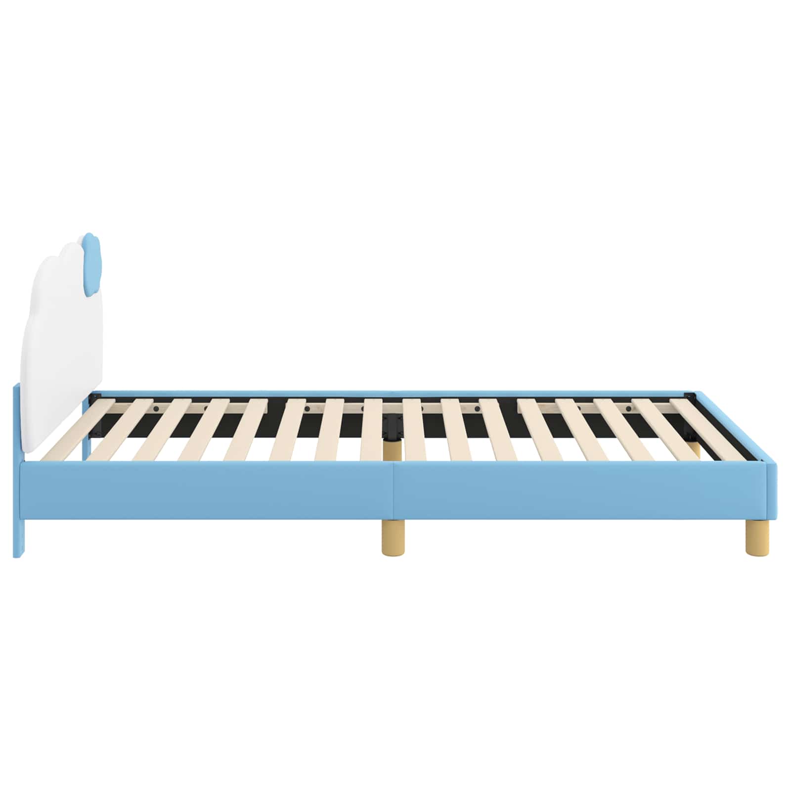 Struttura letto bambini con testata Blu 90 x 200 cm PU | homemem39