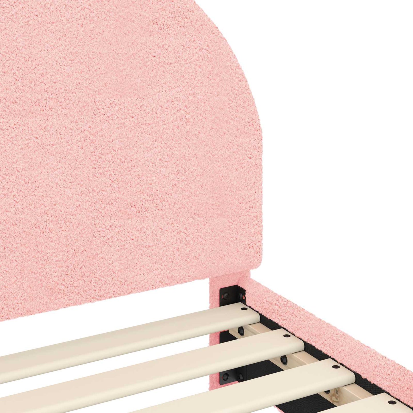 Struttura letto bambini con testata Rosa 80 x 200 cm Bouclé | homemem39