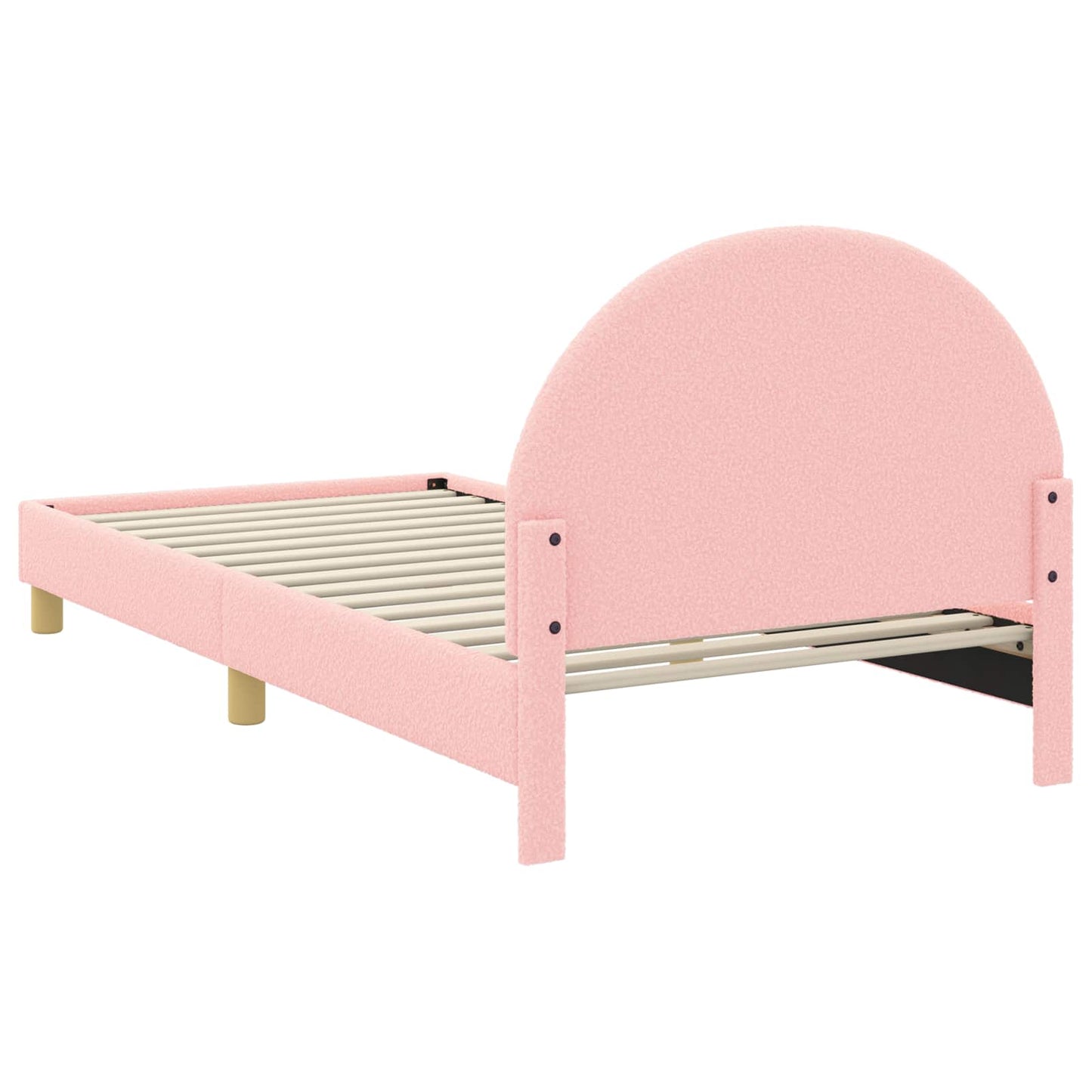 Struttura letto bambini con testata Rosa 80 x 200 cm Bouclé | homemem39