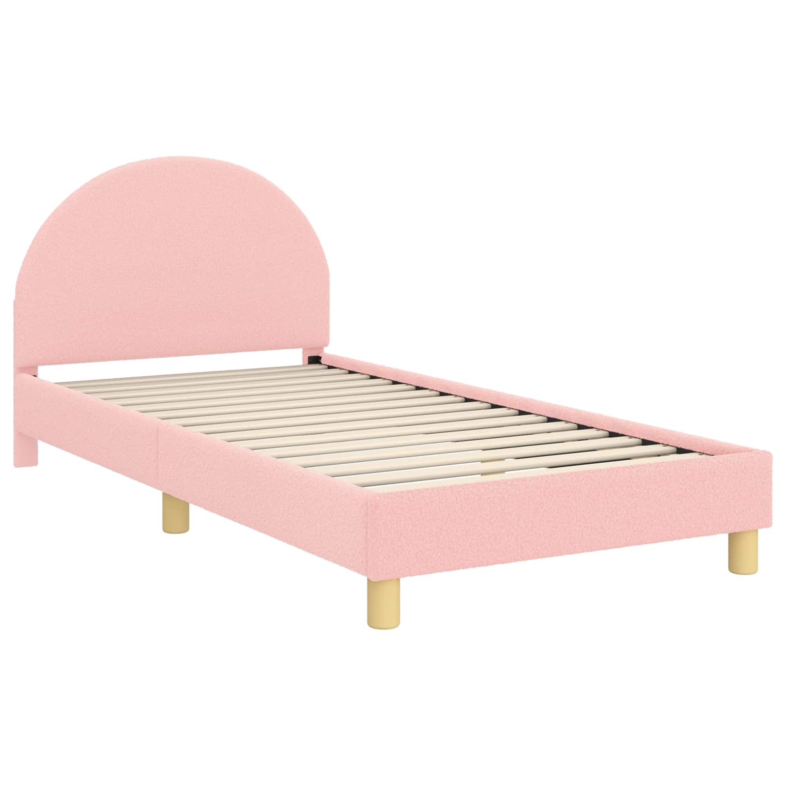 Struttura letto bambini con testata Rosa 90 x 190 cm Bouclé | homemem39