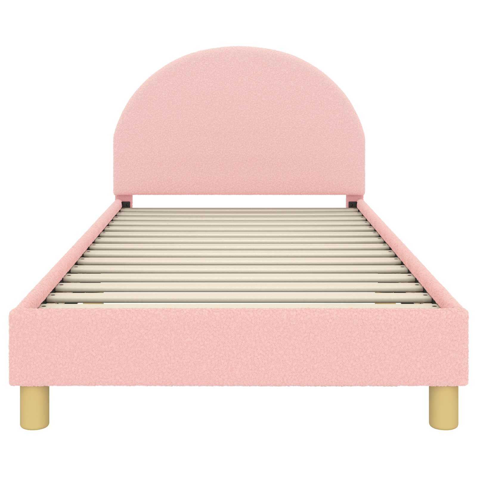 Struttura letto bambini con testata Rosa 90 x 200 cm Bouclé | homemem39