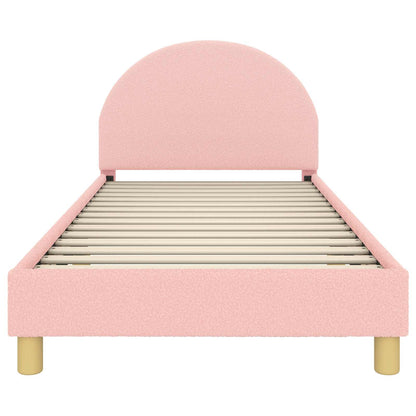 Struttura letto bambini con testata Rosa 90 x 200 cm Bouclé | homemem39