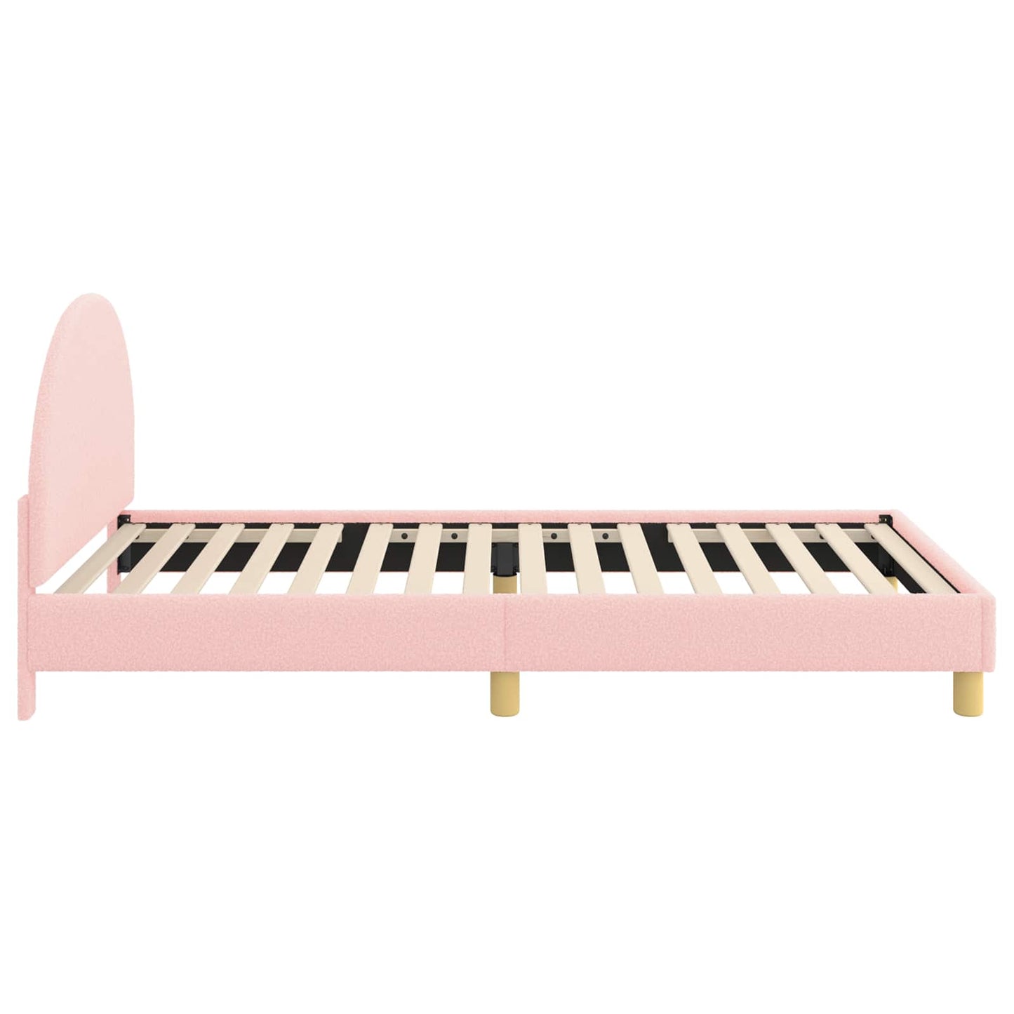 Struttura letto bambini con testata Rosa 90 x 200 cm Bouclé | homemem39