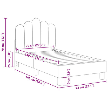 Struttura letto per bambini con testata Grigio scuro