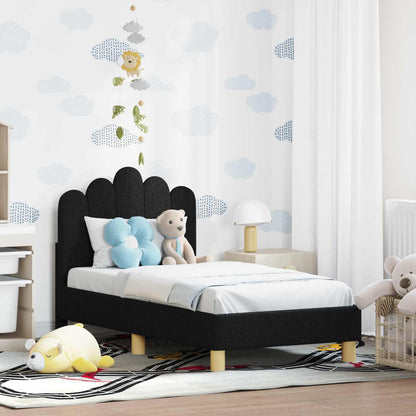 Struttura letto per bambini con testata Nero 70 x 140 cm | homemem39