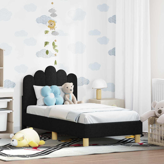 Struttura letto per bambini con testata Nero 70 x 140 cm | homemem39